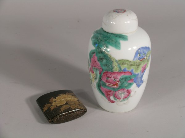 A Japanese three case inro, 19th century, of compr