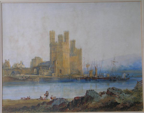 John Chessell Buckler (1793-1894) 'The Eagle Tow: John Chessell Buckler (1793-1894) 'The Eagle Tower-Caernarvon Castle', watercolour, signed and dated 1863, 43cm x 55cm