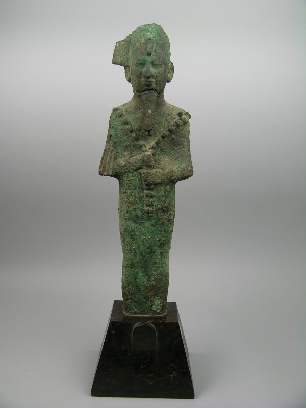 A copper alloy figure of The God 'Osiris',