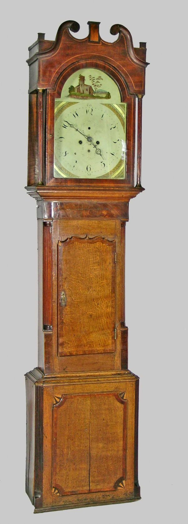 An eight day longcase clock, early 19th century, o