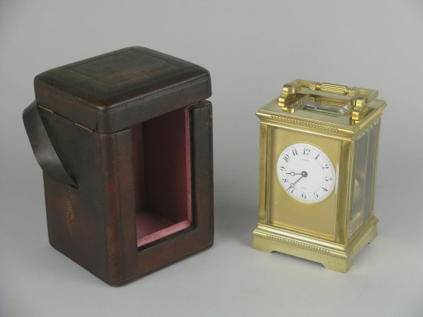 A French carriage clock, early 20th century.