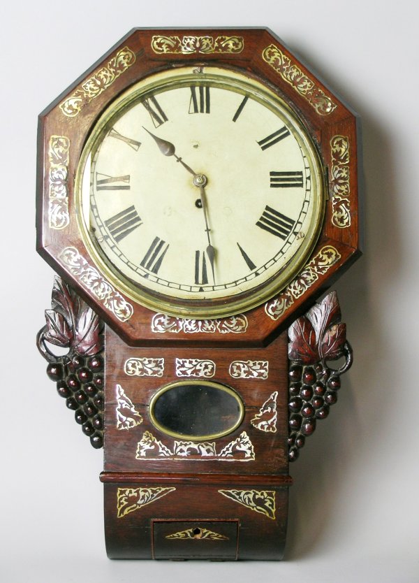 A Victorian single fusee drop dial timepiece.
