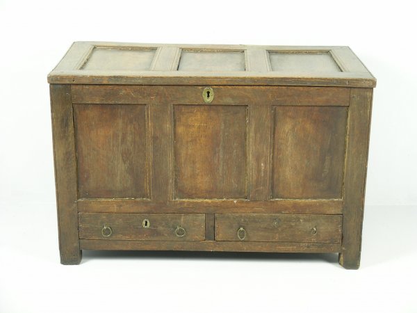 A joined chest of small proportions, 18th century