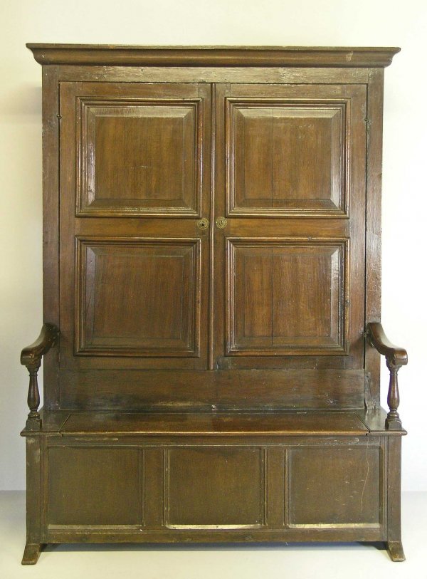 A George III bacon settle, third quarter 18th cen