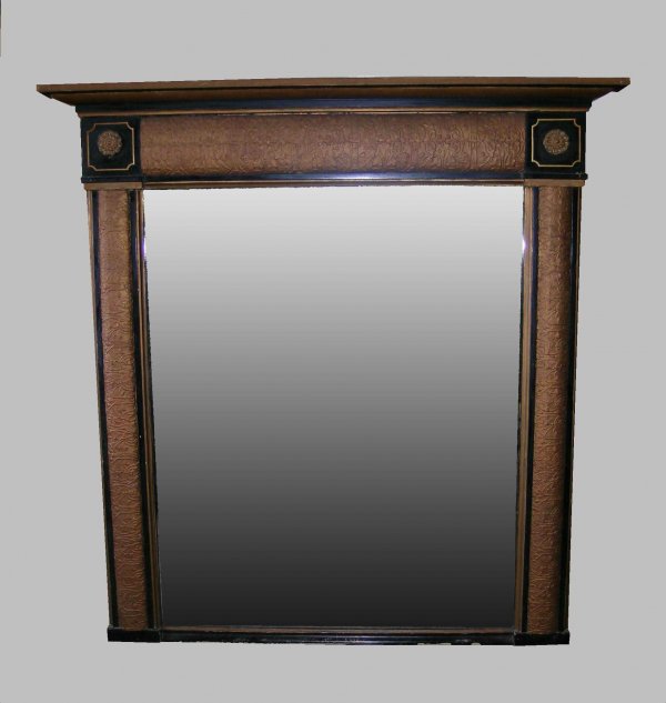 A Victorian overmantle in aesthetic taste, ebonis