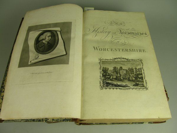 Nash, Treadway Russell, 'Collections for the Hist: Nash, Treadway Russell, 'Collections for the History of Worcestshire', published by John White, London 1799, 2nd edition, two vols., original marbled boards, folio, (2)