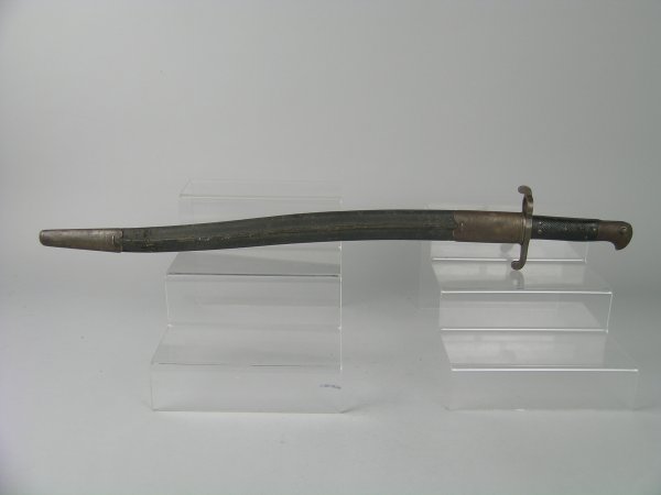 A Yataghan bayonet and scabbard with fullered bla