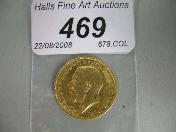 A George V gold sovereign dated 1912