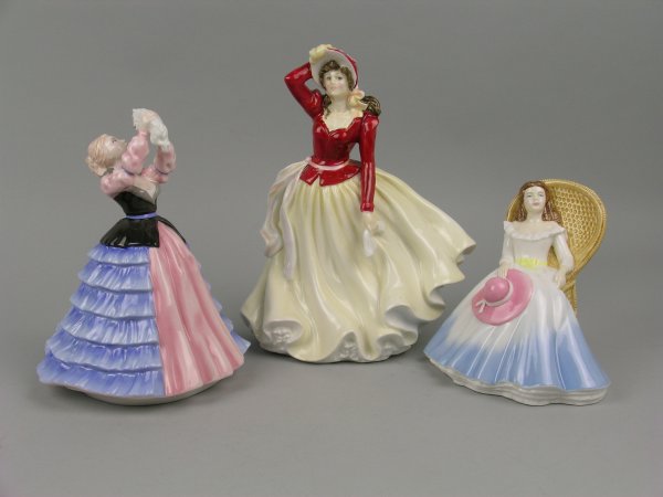 Three Royal Doulton figures to include; Alice, La
