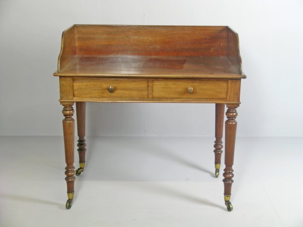 An early Victorian washstand, mahogany, stamped '