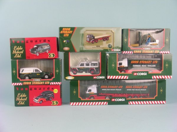 A collection of approximately fourteen models in th