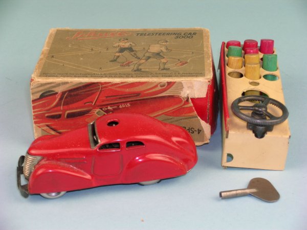 A boxed Schuco Tele Steering car, dating from the 1