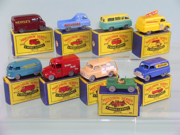 A group of nine boxed Moko Lesney miniatures to in