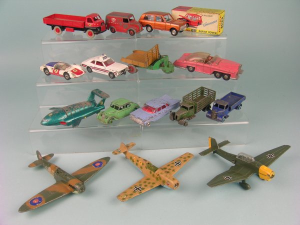 A group of Dinky and Corgi toys, models include a 