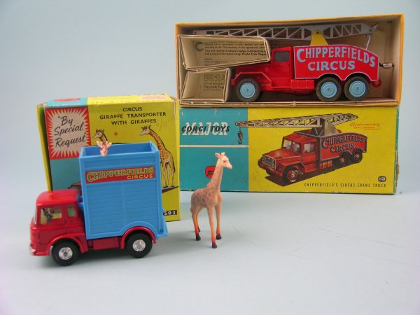 Two boxed Corgi toys in the livery of Chipperfield