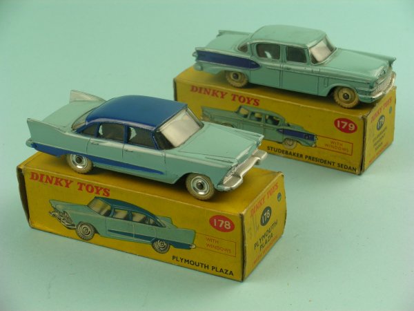 Two boxed Dinky Toy Saloon Cars the first a 179 St