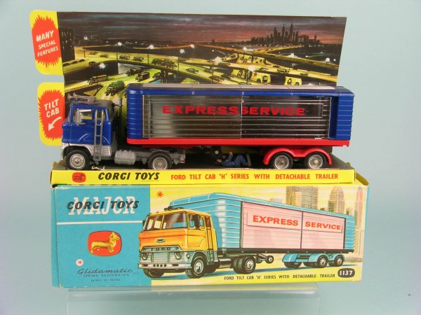 A Corgi Major toys No. 1137 Ford Tilt cab with det