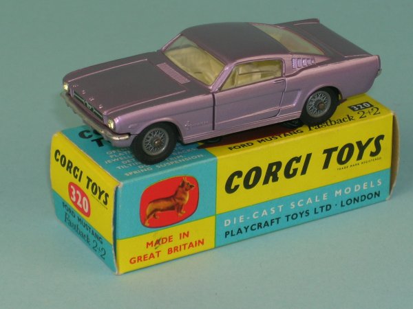 A Corgi Toys No. 320 Ford Mustang Fast back 2+2, t