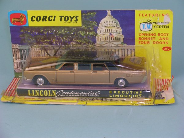 A Corgi Toys No. 262 Lincoln Continental, in gold