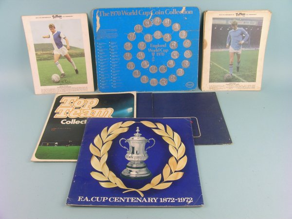 A collection of football items to include an Esso