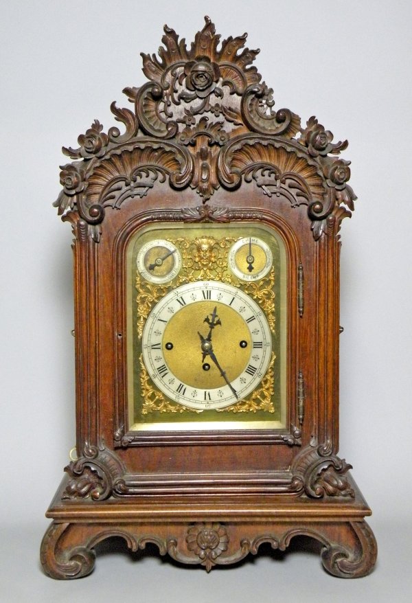 A late Victorian mahogany triple fusee 18th centur