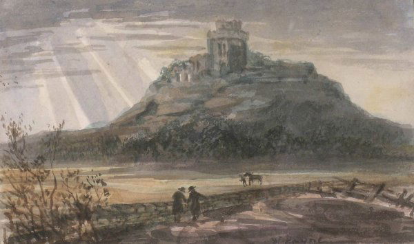 Follower of William Payne, 'Ships caught in a sto: Follower of William Payne, 'Ships caught in a storm', watercolour, bears signature, 5" x 7.5", and the companion - a pair (2)