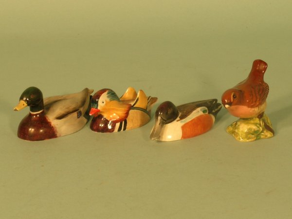 A selection of 3 Beswick Peter Scott ducks and wren
