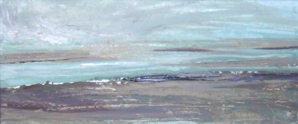 Beth Fletcher 'Mawddach Estuary, Snow Flurry', oil