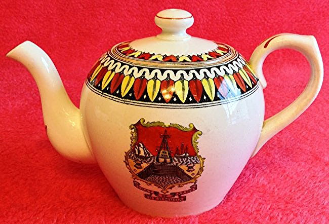 Antique 4 1/2" Tall Royal Adams Ivory Tunstall Teapot (1 of 6)