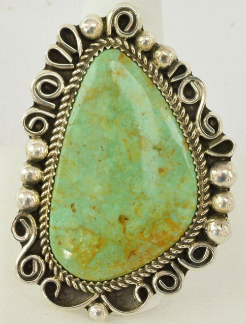 Native American Sterling Large Turquoise Ring (1 of 5)