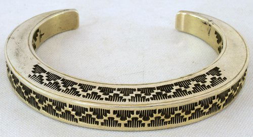 Vintage Sterling Silver Stamped Stack Bracelet-Tahe (1 of 4)