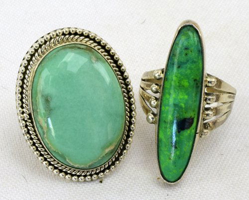 Navajo Sterling Silver Lot of 2 Rings (1 of 3)