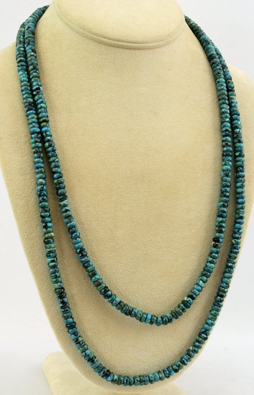 Native American Natural Turquoise necklace 49 in. (1 of 5)