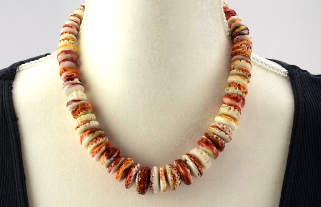 Native American Lg. Spiny Oyster Necklace (1 of 4)