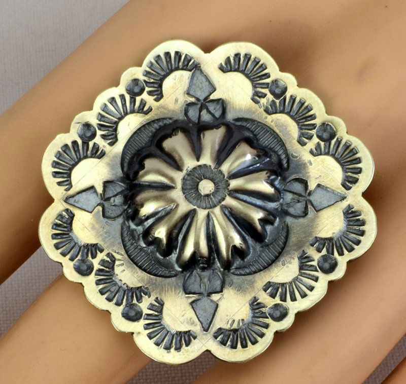 Native American Sterling Silver Concho Ring (1 of 4)