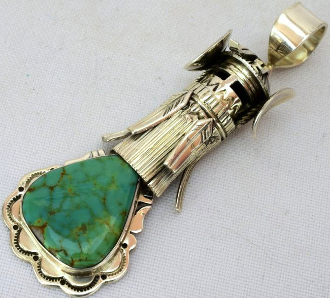 Navajo Sterling Silver Kachina Pendant - Nelson Morgan (1 of 5)