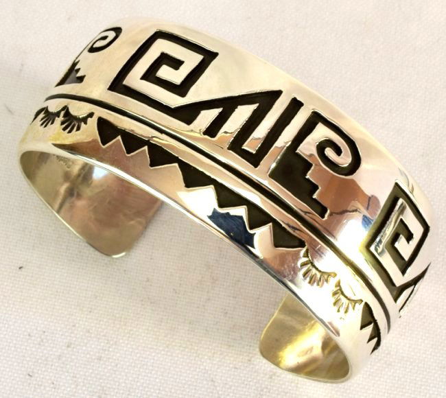 Native American Sterling Silver Cuff BraceletMeasures (1 of 6)