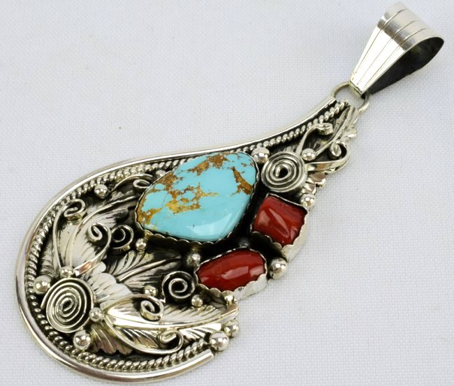Alfred Martinez Sterling Silver Ornate Pendant (1 of 5)