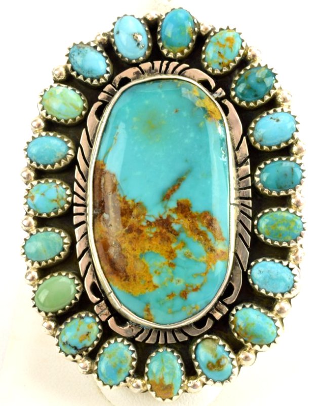 Navajo Masterpiece Carico Turquoise Huge Ring (1 of 5)