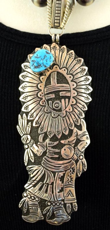 Richard Singer Masterpiece Huge Overlay Kachina Pendant (1 of 10)