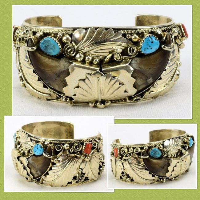 Double Bear Claw Bracelet by George Etsitty (1 of 5)