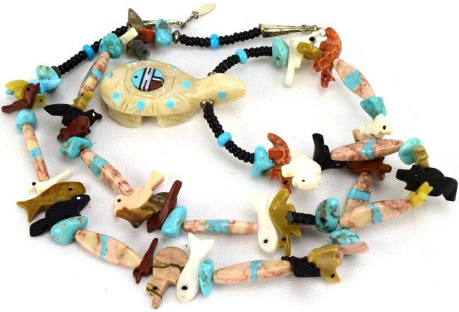 Zuni Multi-Stone Animal Fetish Necklace (1 of 3)