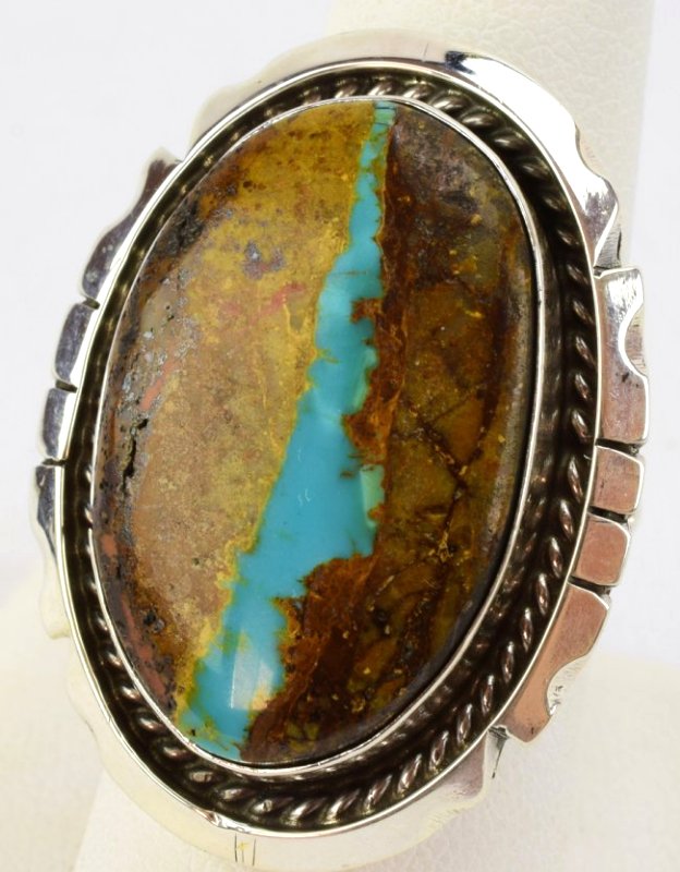 Augustine Largo Navajo Boulder Turquoise Ring (1 of 3)