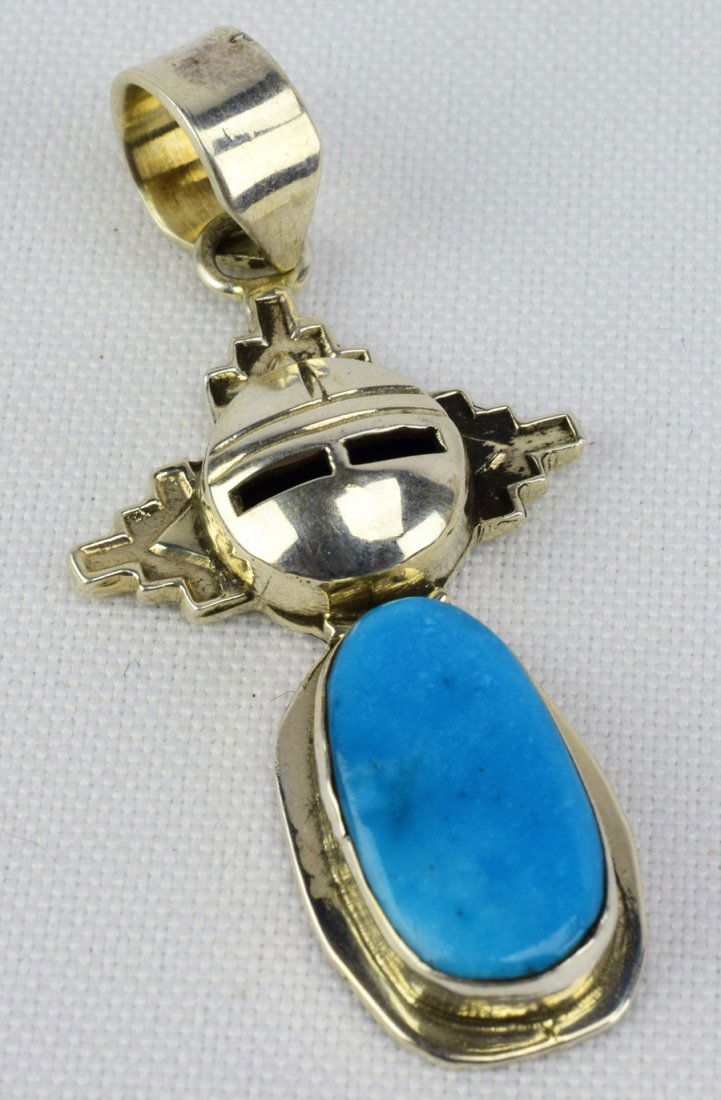 Navajo Sterling Silver Kachina Pendant - Nelson Morgan (1 of 5)