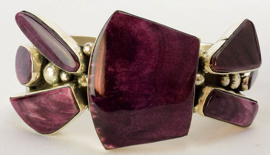 Sterling Large Chunky Spiny Oyster Free Form Bracelet (1 of 6)