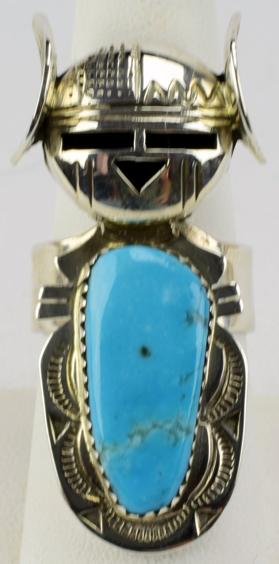 Nelson Morgan Sterling Silver Kachina Ring (1 of 5)