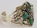 Navajo Sterling 3 Stone Turquoise Bracelet - 3