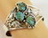 Navajo Sterling 3 Stone Turquoise Bracelet - 4