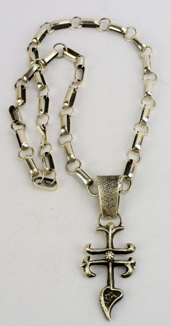 Stewart Bily Isleta Cross Pendant Necklace Set - Heavy (1 of 5)