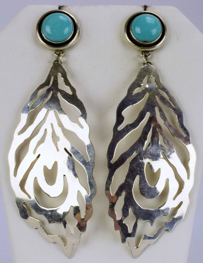 Navajo Sterling Silver Earrings - Tawney Cruz (1 of 3)